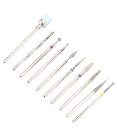 Buy 10-Piece Nail Art Grinding Head Set | Aluminum Nail Drill Bits for Dead Skin Removal & Polishing - Buy Online on GoSupps.com