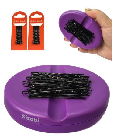 Sizobi Magnetic Sewing Pincushion Sewing Needles Sewing Pins Bobby Pin  Holder Magnetic Pin Cushion Pin Holder Magnetic Paper Clip Holder Magnetic  Bobby Pin Holder(No bobby pins and pins) Purple