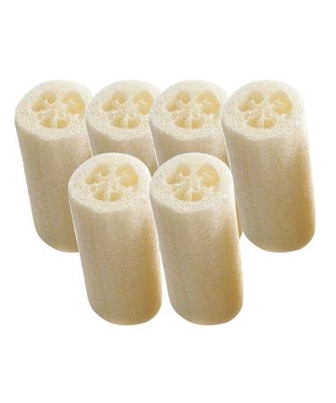 6 Pieces Natural Luffa Loofa Bath Body Shower Sponge Kitchen Cleaning Scrubber Cost-effective and Durable
