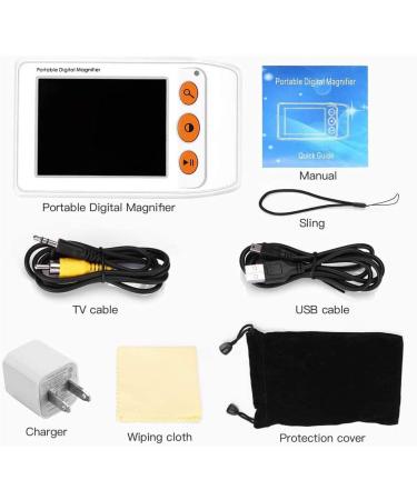 Eyoyo Portable Electronic Video Magnifier Reading Aid 3.5 LCD Screen 2x-25x Zoom - Ideal for Low Vision - Available in Yellow, Blue, White, and Black - Buy Online on GoSupps.com
