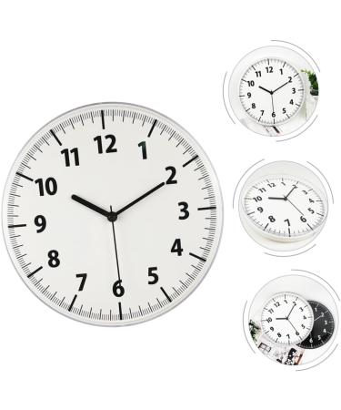 Nordic Noiseless Hanging Clock Decorations Metal White Round White 28X28CM - Buy Online on GoSupps.com