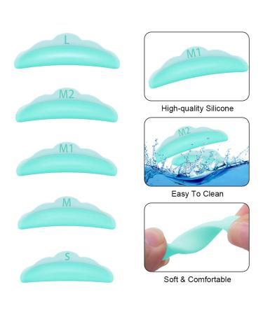 40 Pieces Reusable Eyelash Curlers - Silicone Pads & Lift Sticks | Permanent Wave Tool in 5 Sizes for Perfect Curls - Beauty Essentials - Buy Online on GoSupps.com