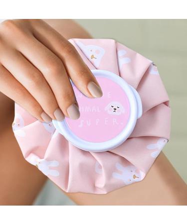Ice Bag | Cold & Hot Hot Water Bag Leakproof Ice Pack Ice Cube Hot Water Bags Lightweight Ice Cold Pack with Large Opening Pink - Buy Online on GoSupps.com