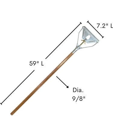 ILOT 59 Commercial Mop Stick Quick Change Handle Pack of 2 - Industrial Steelhead with Wooden Handle for Floor Cleaning - Heavy Duty Wet Mops (2 Pack) - Buy Online on GoSupps.com