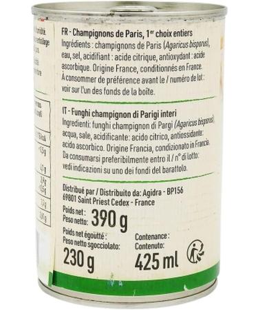  Agidra Agidra Lot of 12 Whole Paris Mushrooms - France - 390g Box - Buy Online on GoSupps.com