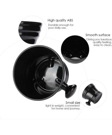 Buy Black Plastic Shaving Bowl for Men Foam Shaving Shell with Handle | Perfect for Soap & Cream - Buy Online on GoSupps.com
