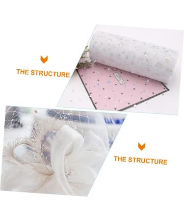 KALLORY 4 Rolls Mesh Roll Decor Gauze Tutu Fabric Tulle Spool Diy Clothes Supply Rhinestones Cloth Cap - Buy Online on GoSupps.com