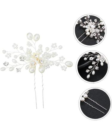 Ipetboom 1pc Hairpin Bridal Hair Bridesmaid Hair Clip Women Headdress Hair Barrettes for Women Wedding Hair Comb Pearl Kids Hair Accessories Bride Hair Decor Alloy Child Hair up Rhinestones - Buy Online on GoSupps.com