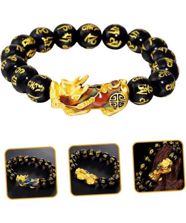 CALLARON 2pcs Bracelet Buddha Bracelets Blue Bracelet Dragon Bracelet Pi Yao Bracelet Feng Shui Bracelet Pulseras De Proteccion y Buena Suerte Men's Gifts Charm Amulet Alloy Male 21x3CMx4pcs As Shownx4pcs - Buy Online on GoSupps.com