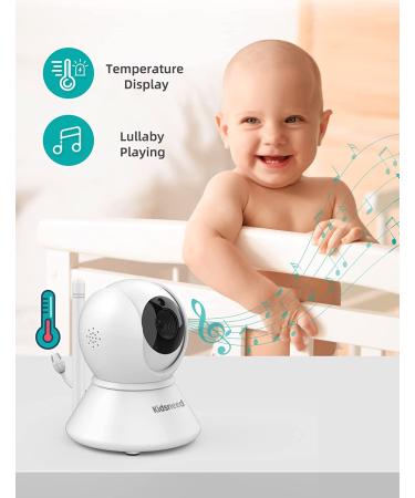 3.5 Inch Video Baby Monitor with Camera, Audio, Remote Control Pan & Tilt, Night Vision, Two-Way Audio - Long Range 960ft - Buy Online on GoSupps.com