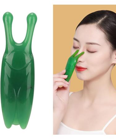 Verdant Touch Gua Sha Facial Tool - High Bridge Nose & Jaw Swelling Reduction - Green Gua Sha Massage Tool for Glowing Skin - Buy Online on GoSupps.com