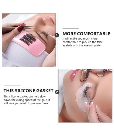 Eyelash Grafting Pad Set - 4pcs Silicone Lash Tray Holder for Extensions | Jade Stone Hand Plate Kit - Buy Online on GoSupps.com
