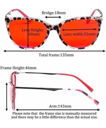 Anti Blue Light Glasses for Women - Red Lens for Better Sleep & Eyestrain Relief | AM66CRED C5 - Buy Online on GoSupps.com