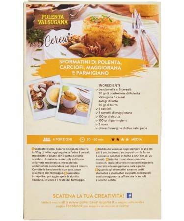 6x Valsugana Polenta with 5 Grains - Quick Gluten-Free Meal (350g Pack) - Crispy Corn Buckwheat Quinoa & Amaranth - Buy Online on GoSupps.com