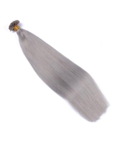 Premium Keratin Bonding Hair Extensions - Silver - 40cm U-Tip - 25 Strands - 100% Real Human Hair by Novon - Buy Online on GoSupps.com