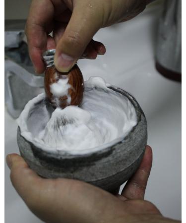 CHARMMAN Natural Granite Stone Shaving Soap & Cream Bowl for Men - Keep Warm, Easier to Lather Gray - Buy Online on GoSupps.com