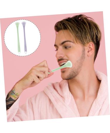 FRCOLOR Silicone Tongue Scraper Set - 2pcs Multifunctional Cleaning Tool for Adults & Kids | Assorted Colors - Buy Online on GoSupps.com