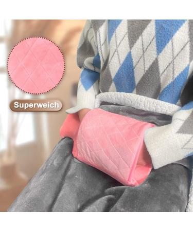 Large 2L Heat Bottle with Cover - Stylish Leak-Proof Plush Hot/Cold Therapy for Kids & Adults | Kangaroo Pocket Menstrual Relief Pink - Buy Online on GoSupps.com