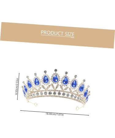 TOVINANNA 1pc Water Drop Diamond Princess Crown Water Drop Headwear Sweet Hair Prop Bridal Headband Exquisite Crown Charming Hair Jewelry Distinctive Crown Rhinestone Crown Crystal Crown 18*18*6.5cm Blue - Buy Online on GoSupps.com