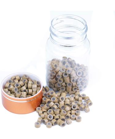 500Pcs KOCONI 5.0mm Silicone Micro Rings for Pre Bonded Hair Extensions - #8 Dark Blond - Buy Online on GoSupps.com