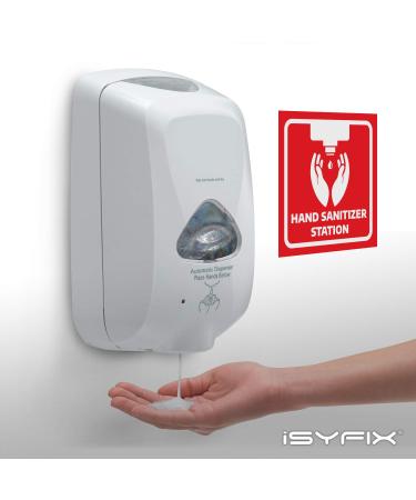iSYFIX 6x6 Inch Hands Sanitizer Station Signs Stickers 4 Pack - Premium Self-Adhesive Vinyl Labels - UV Weather Scratch Water Fade Resistant - Indoor Outdoor Red/White - Buy Online on GoSupps.com