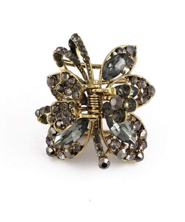 Minkissy Mini Hair Claw Clips Set - 5 Rhinestone Butterfly Metal Jaw Barrettes for Women | Stylish Hair Accessories - Buy Online on GoSupps.com