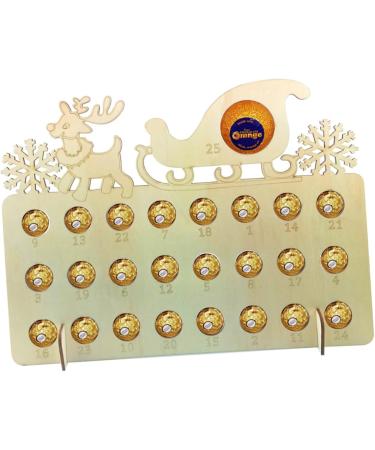 PRETYZOOM 1pc Chocolate Advent Calendar Christmas for Kids Christmas Countdown Board Wooden Pull The cart As Shown 40X13X30CM - Buy Online on GoSupps.com
