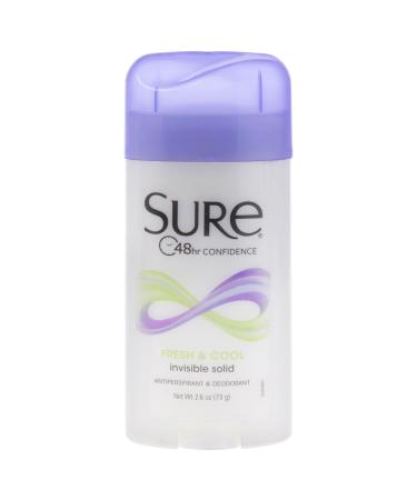 Sure Anti-Perspirant & Deodorant Invisible Solid Fresh & Cool 2.60 oz