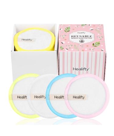 Reusable cotton pads - 16PCs - Washamm Sleeping Pads - Bamboo Make -up remover removal pads with laundry bag facial cleaning 3 thickened diameter 8cm