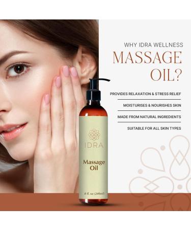 Idra Wellness Body Massage Oil | Lavender Rose & Ylang Ylang | 100% Pure | 240ml for Instant Absorption & Full Body Massage Therapy - Buy Online on GoSupps.com