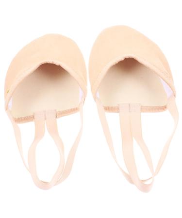 Holibanna 1 Pair Half Ballet Shoe Cover Ballet Toe Pads Ballet Dance Forefoot Pads Toe Cushions Pointe Shoe Pad Toe Covers Pointe Shoe Cushion Toe Protector Coral Fleece Suede Pointe Shoes