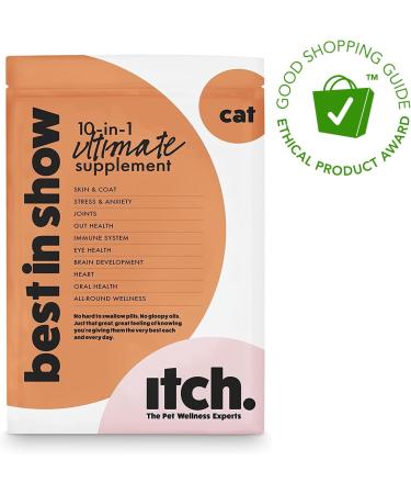 Itch Cat Multivitamin Powder Supplement Best In Show Jumbo Pack (120g) - 100% Natural Ingredients Targeting the Top 10 Wellness Areas for All Cat Breeds - Refill Single Refill Pouch - Buy Online on GoSupps.com