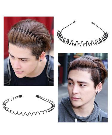 Shop 8-Pack Unisex Black Metal Hair Bands - Slip-Resistant Elastic Headbands for Sports & Yoga | Durable Hair Accessories - Buy Online on GoSupps.com