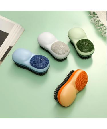 Blue Laundry Stain Brush - Dual-Sided Scrub Brush for Easy Stain Removal | Silicone Soft Bristles for Clothes & Underwear - Buy Online on GoSupps.com