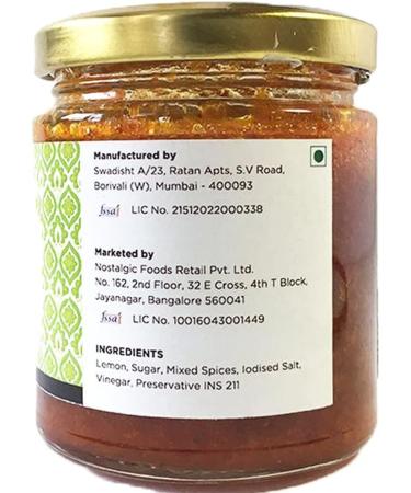 Green Velly Delight Foods Lemon Chutney Oil Free (200 Gm) - Achaar - Buy Online on GoSupps.com