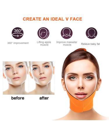 Face Slimming Belt - Double Chin Reducer Mask & Strap - Facial Lifting Orange Band - Buy Online on GoSupps.com