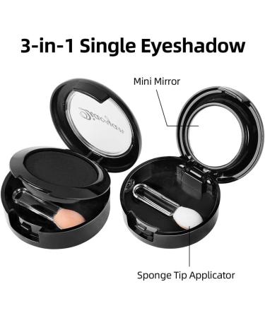  LOPHE LOPHE Glitter Eyeshadow - High Pigmentation & Micro-Glitter - Ultra-Soft Texture Long Lasting 24H - Ideal for Beginners/Travel - Vegan - 1.5 g - Black - Buy Online on GoSupps.com