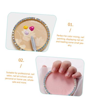 6 Pcs Nail Art Palette Set - Makeup & Nail Display Plates - Assorted Colors - Perfect for Nail Art Supplies & Resin Display - Buy Online on GoSupps.com