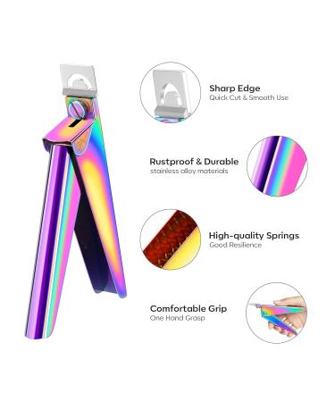 Buy Modelones Acrylic Nail Clippers - Professional Cutters for Acrylic Nails & Manicure | Rainbow Color | Ideal for Home & Salon Use - Buy Online on GoSupps.com