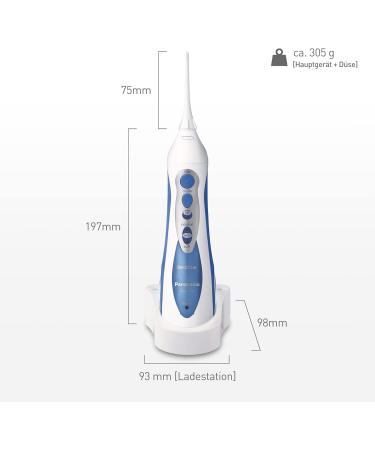 Panasonic Oral Irrigator EW1211 - Cordless Rechargeable Electric Tooth Cleaner in Blue/White | International Shipping Available - Buy Online on GoSupps.com