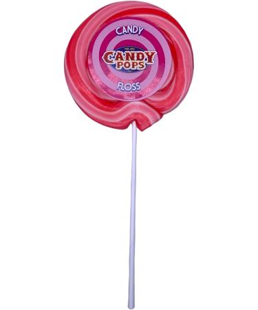 Candy Floss XL Large Wheel Lollies - Swirl Lollipops - Party Favour - Sweets - Rock Candy 75g 4 Inch Diameter 9 Inch Length (X 1) - Buy Online on GoSupps.com