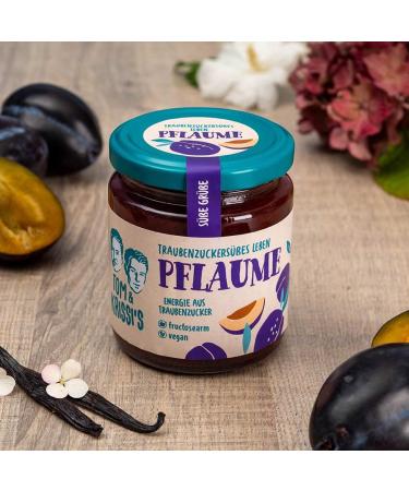 Tom & Krissi's Vegan Low-Fructose Plum Fruit Spread 250g - International Shipping Available - Buy Online on GoSupps.com