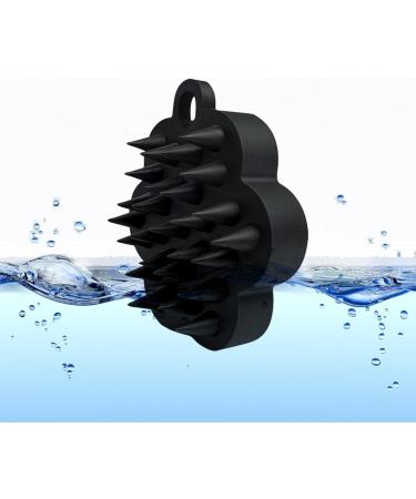Scalp Brush & Shampoo Massager | Silicone Shower Hair Brush for Growth - Unisex Black Design - Buy Online on GoSupps.com