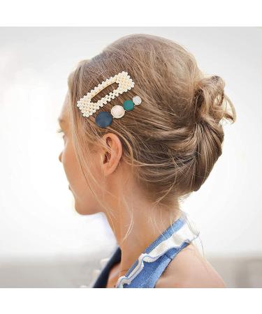 20 Women's Pearl Hair Clips - Fashion Hair Pins & Vintage Decorative Gold Clips for Weddings & Valentine's Day - Buy Online on GoSupps.com