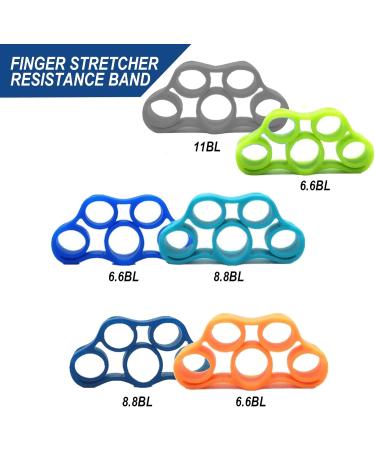 Silicone Finger Trainer 6 Pack | Finger Stretcher Rings for Strength & Pressure Relief | Climbing Hand Trainer - Buy Online on GoSupps.com