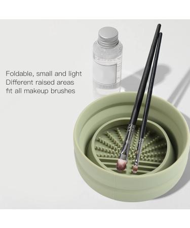 Portable Cosmetic Brush Cleaner Silicone Makeup Brush Cleaning Mat Foldable Makeup Brush Cleaning Bowl Makeup Brush Scrubber Washing Tool for Cosmetic Brush Powder Puff - Buy Online on GoSupps.com