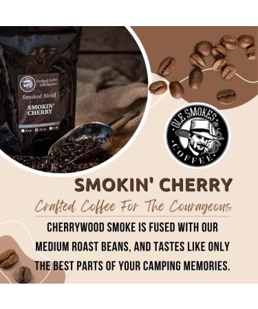 OLE Smokes Coffee | Whole Bean Coffee | Medium Roast | Smoked Blend | Smokin Cherry | 12 OZ Bag | Pack of 3 - Buy Online on GoSupps.com