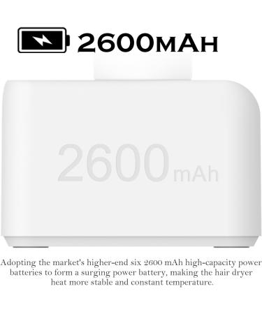 Wireless Hair Dryer Rechargeable Cordless Hairdryer USB Portable Blow Dryer with 15600mAh Lithium Battery for Travel - Buy Online on GoSupps.com