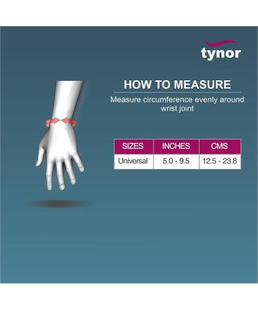 TYNOR Adjustable Wrist Brace Support for Fitness Weightlifting Tendonitis & Carpal Tunnel - Unisex Compression Strap for Sports & Arthritis (Grey - Buy Online on GoSupps.com