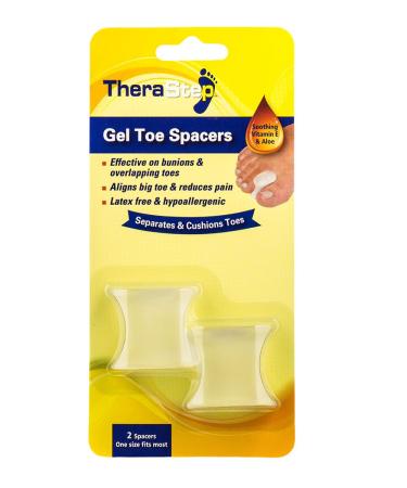 Silipos TheraStep Gel Toe Spreader - Pain Relief for Bunions, Crooked & Overlapping Toes (Item 7002, 2 Pack) - Buy Online on GoSupps.com
